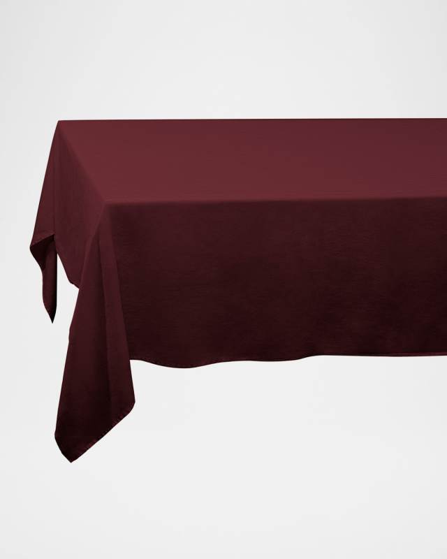 Linen Sateen Tablecloth, 70" x 126"